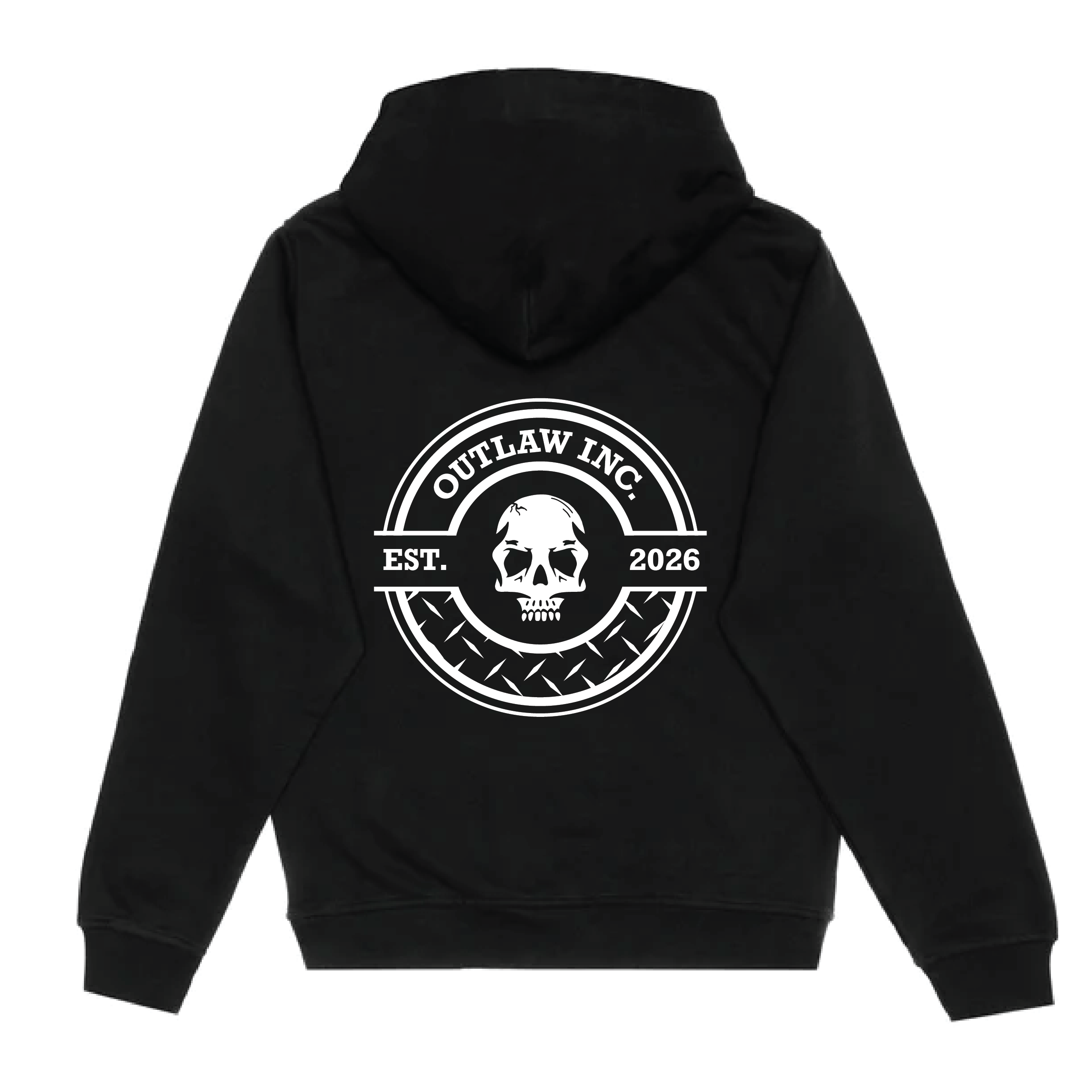 Diamond Plate Sleeve Hoodie back