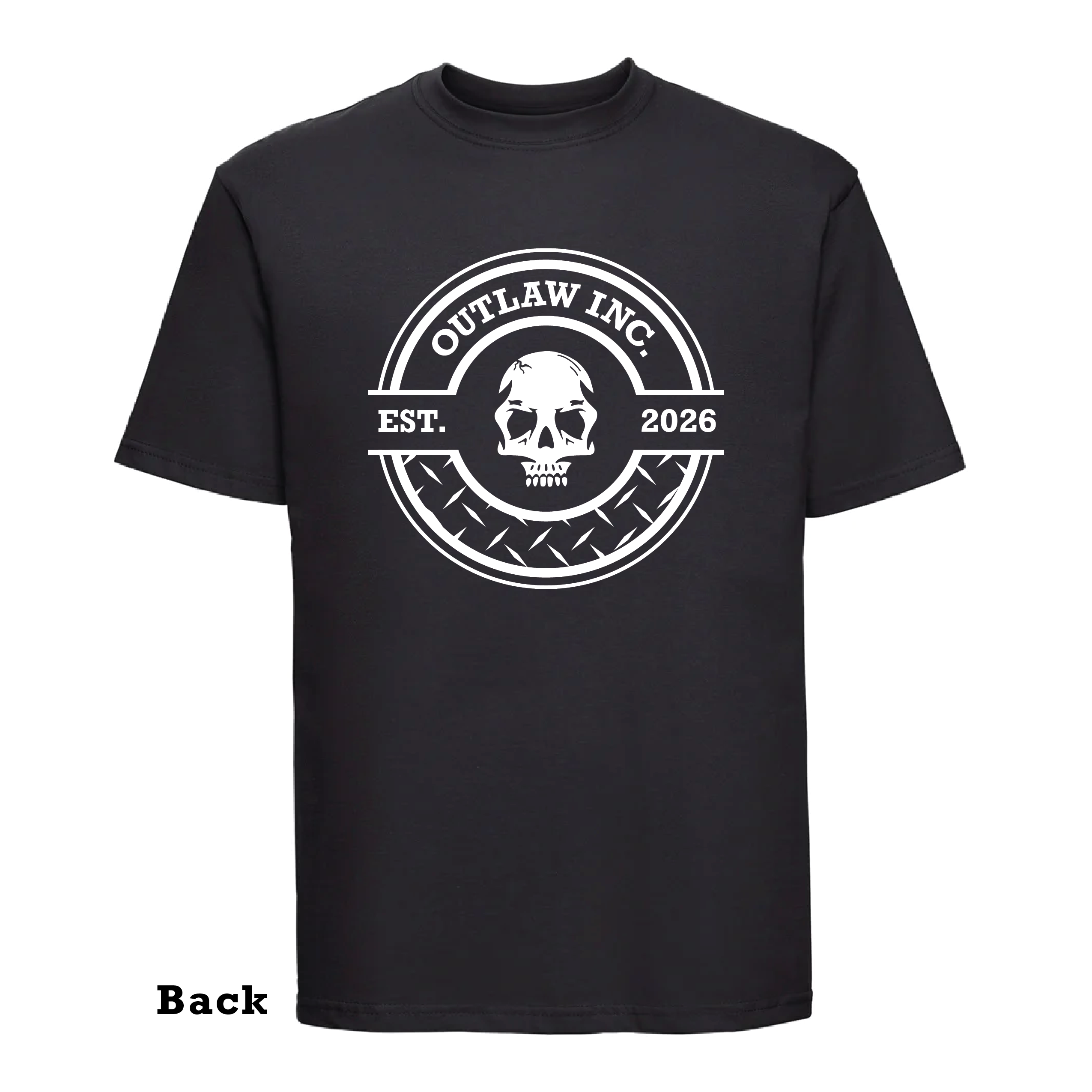 Diamond Plate Back Logo Tee back
