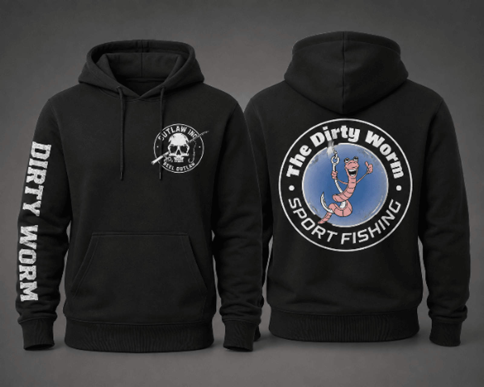 The Dirty Worm Sport Fishing Hoodie