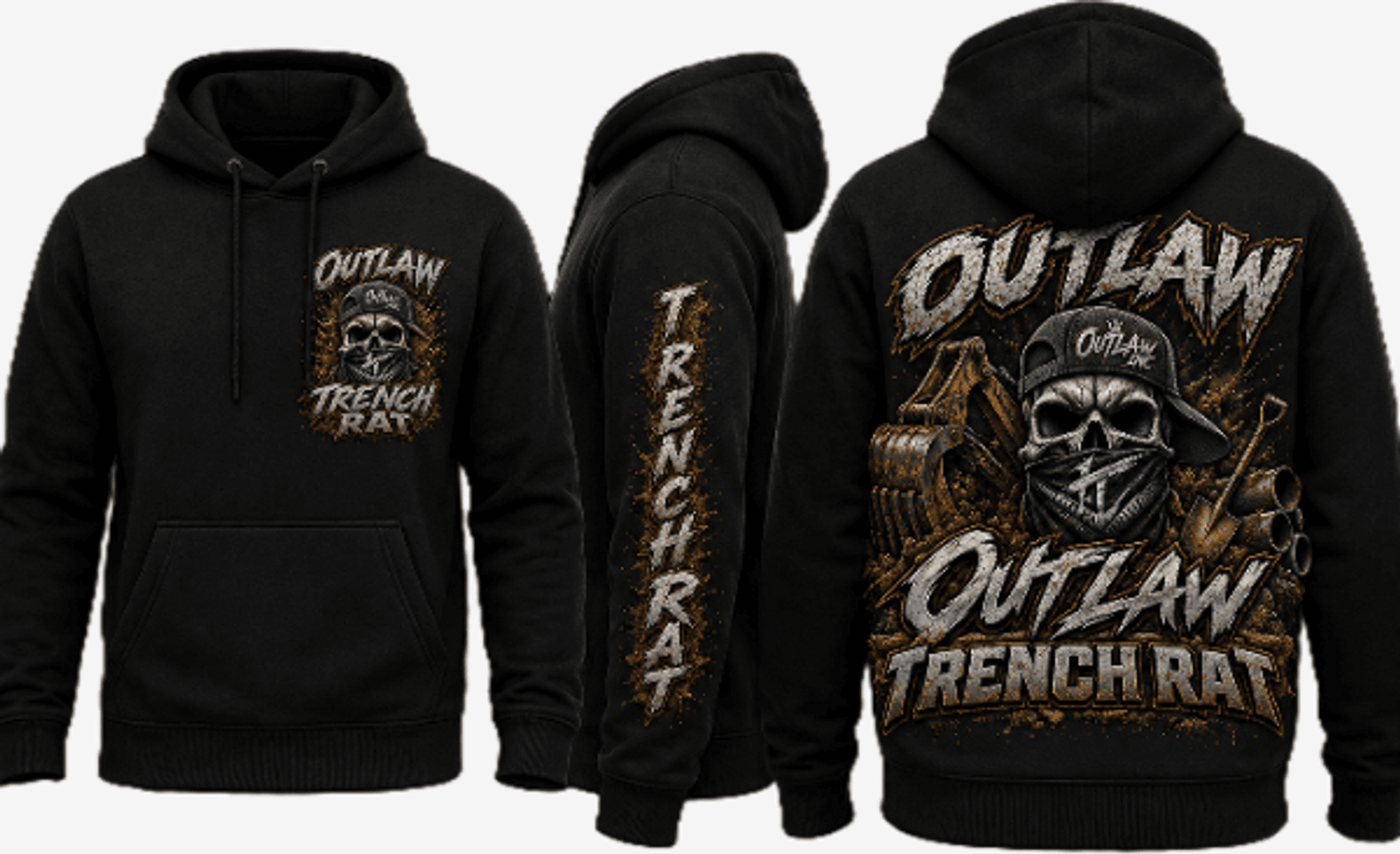 Outlaw Trench Rat Hoodie